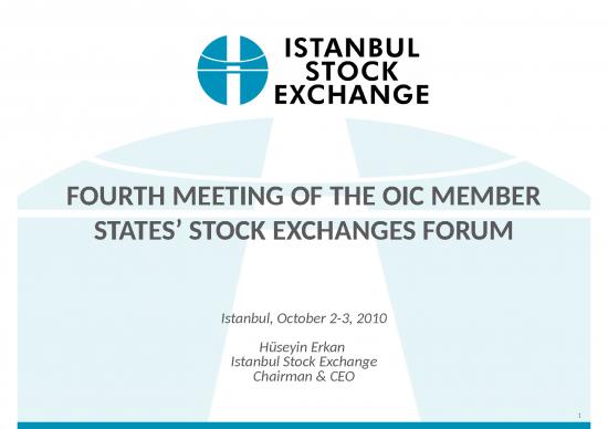 picture1_Summary Of The Working Committee Agenda And Work Accomplished Mhuseyin Erkan   Chairman And Ceo Istanbul Stock Exchange