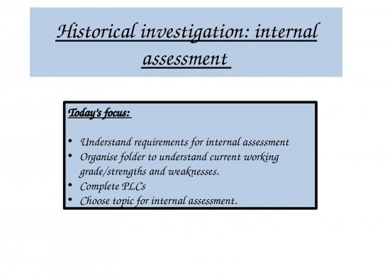 picture Bibliography Ppt 75899 | Year 13   History   Internal Assessment Key Info Recap