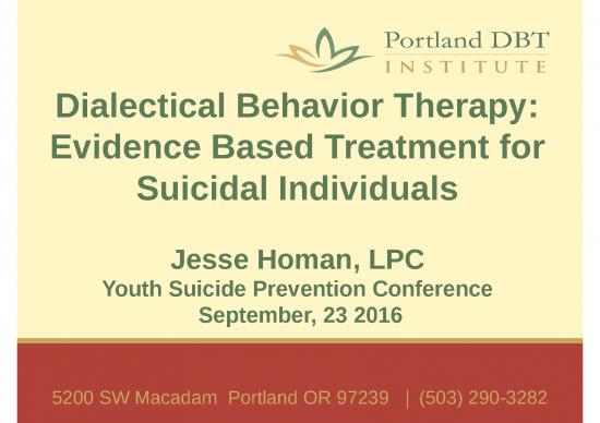 picture_Behavior Ppt 78965 | 03d Dbt Evidence Based Treatment For Suicidal Individuals Jesse Homan