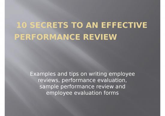picture Therapeutic Exercise Slideshare 78163 | 10 Secrets To An Effective Performance Review