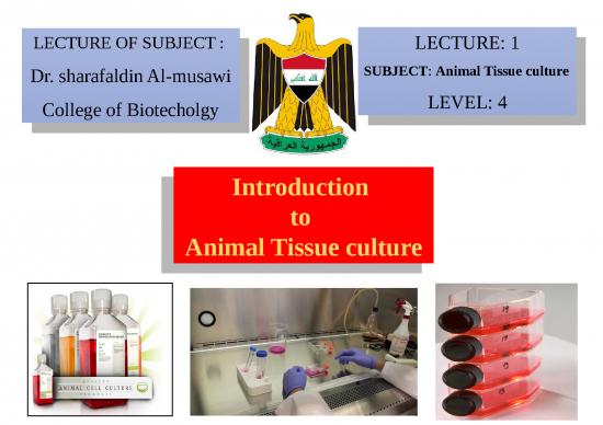 picture_Animal Cell Culture Slideshare 77459 | Animal Tissue Culture Lecture 1