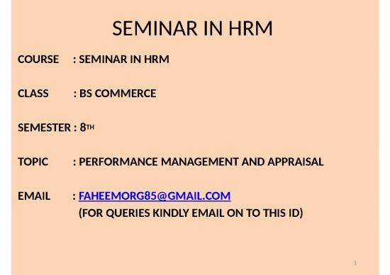 picture Performance Appraisal Presentation Ppt 78264 | Chapter 1 Performance Management