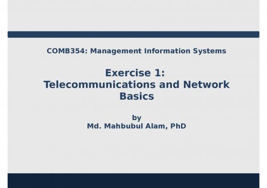 picture Network Ppt Repost 77770 | Exercise 1 Telecommunication
