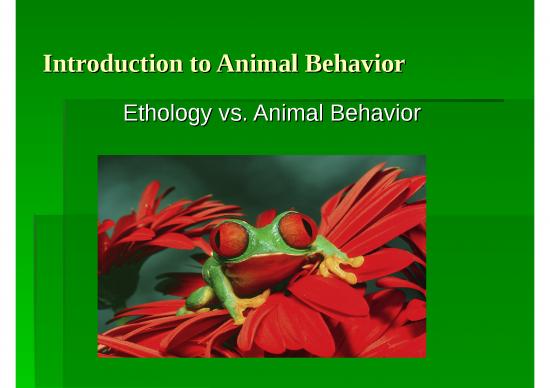 picture_Behavior Ppt 79023 | Introduction To Animal Behavior