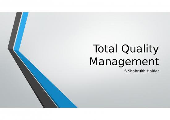 picture Quality Ppt 78674 | Lecture 27 Tqm