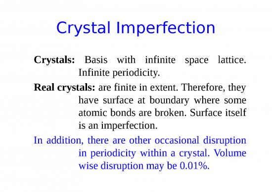picture_Crystal Imperfections Ppt 78398 | Lecture 3 Crystal Imperfection