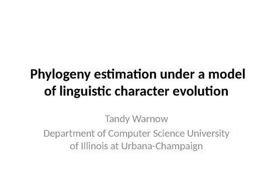 picture1_Evolution Ppt 78713 | Penn Linguistics Warnow