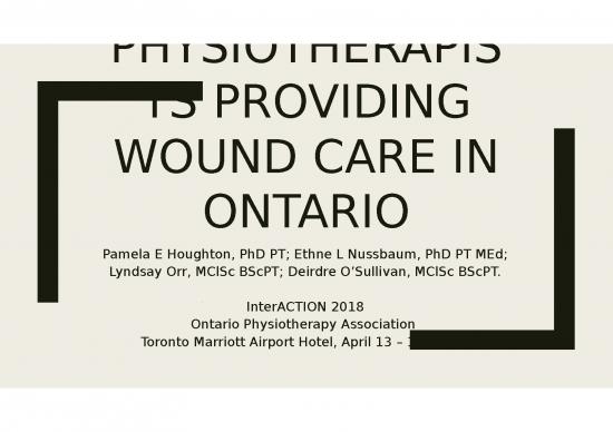 picture Physiotherapy Ppt 78036 | Physiotherapists Providing Wound Care In Ontario