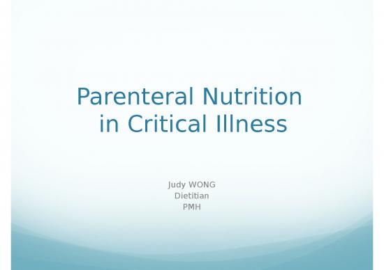 picture Nutrition Ppt 81133 | 12jun2014parenteral Nutrition1