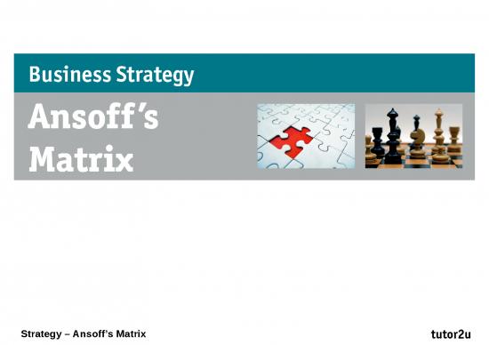 picture_Strategy Slides 79433 | Ansoff Matrix Presentation