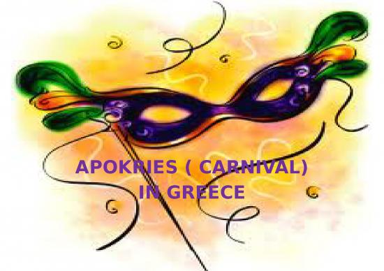 picture Carnival Ppt 81636 | Apokries Carnival In Greece