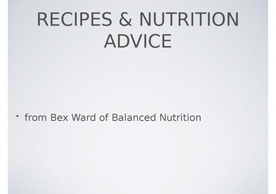 picture Nutrition Ppt 81092 | Balanced Nutrition Recipes And Advice