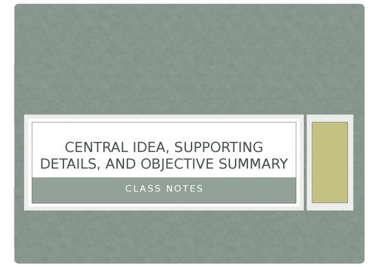 picture Powerpoint Slide Ideas 80426 | Central Idea Summarizing