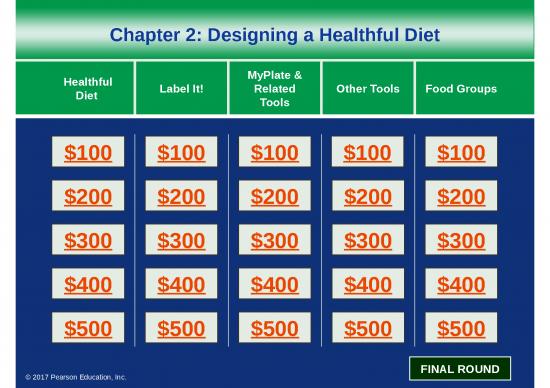 picture Diet Therapy Ppt 80634 | Ch 02 Quiz Show