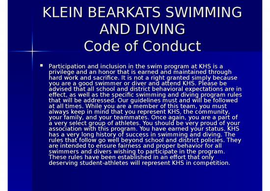 picture Swimming Powerpoint Template 81177 | Code Of Conduct