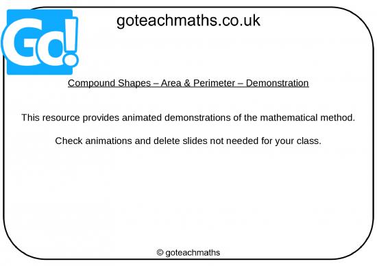 picture Area Ppt 80213 | Compound Shapes Area Perimeter Demonstration