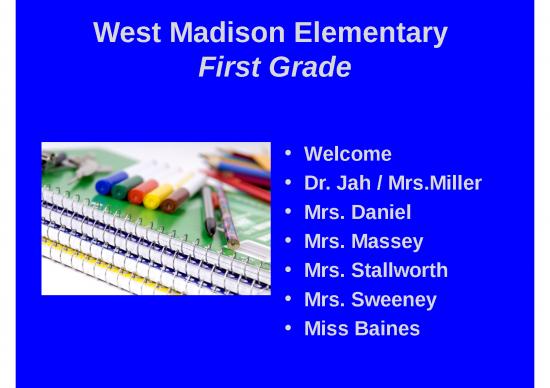 picture_Curriculum Night  First Grade