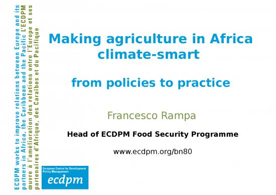 picture1_Agriculture Presentation Pdf 79780 | Ecdpm Presentation Making Agriculture Africa Climate Smart 2015