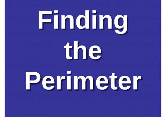 picture_Perimeter Ppt 80327 | Finding The Perimeter