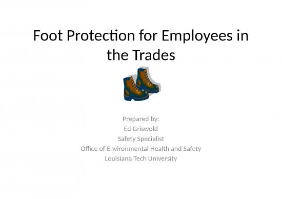 picture_Powerpoint Foot 81179 | Foot Protection For Employees In The Trades Training