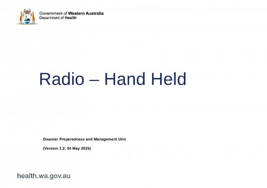 picture_Ppt Radio 80057 | Radio Hand Held Training