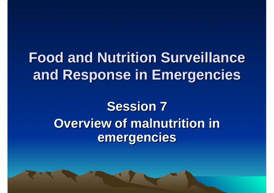 picture Malnutrition Ppt 81336 | Session 7   Overview Of Malnutrition In Emergencies