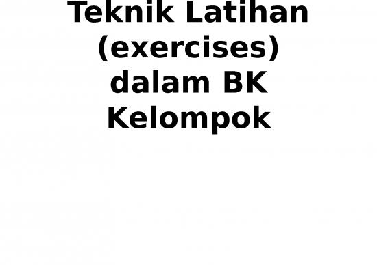 picture_Powerpoint Exercises 79768 | Teknik Latihan Exercises Dalam Bk Kelompok