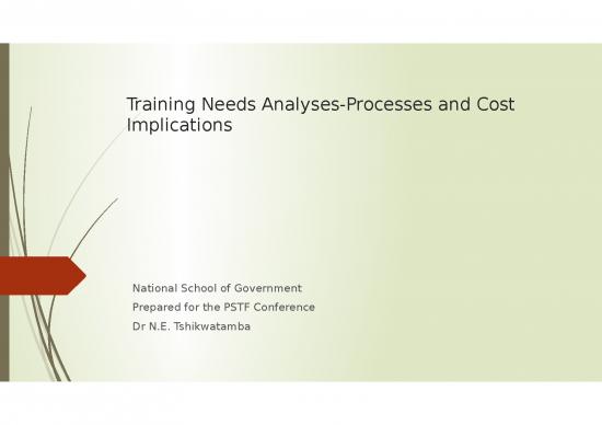 picture Strategy Slides 79604 | Training Needs Analyses Processes And Cost Implications Dr E Tshikwatamba