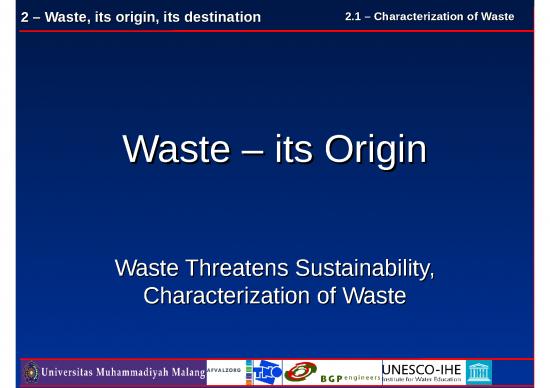 picture_0 Waste   Its Origin, Its Destination