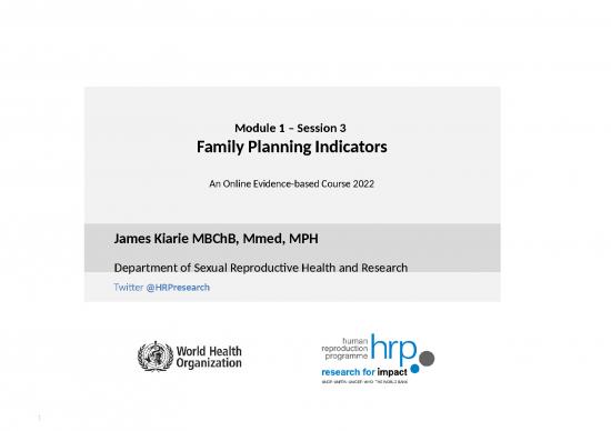 picture Health Ppt 82974 | 1 3 Family Planning Indicators Kiarie 2022