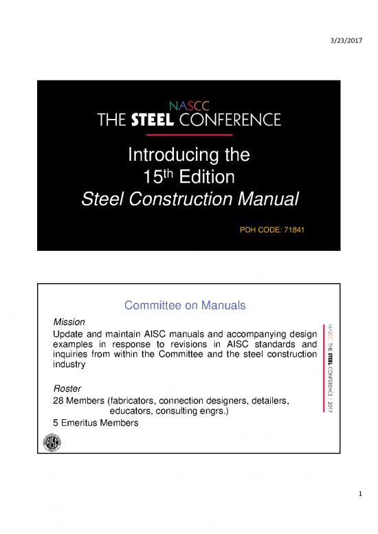 picture Steel Construction Manual 84063 | 2017 Nascc Intro 15ed Manual