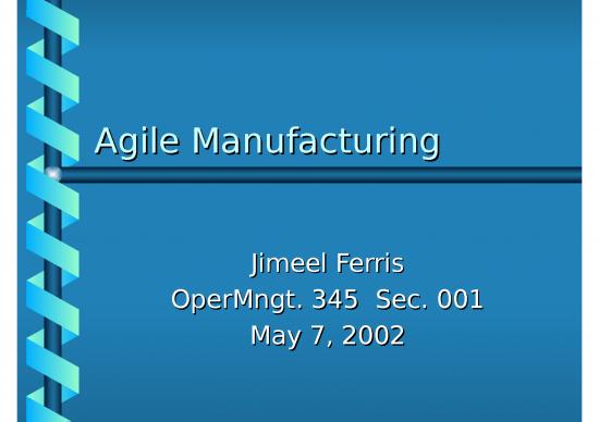 picture_Ppt Production 82326 | Agile Manufacturing