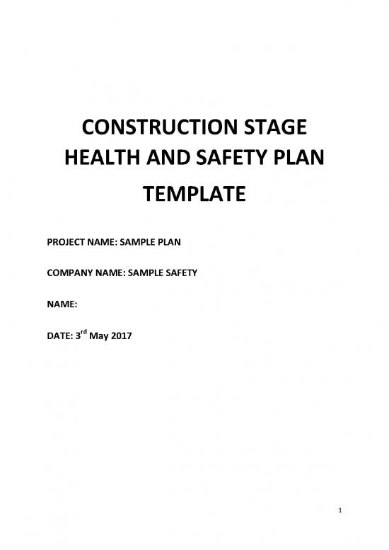 picture Construction Pdf 84152 | Construction Stage Health And Safety Plan Contents List And Introduction