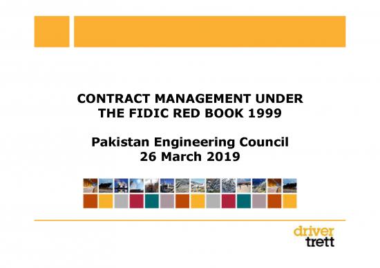 picture Sample Contract For Construction 83931 | Contract Management Under The Fidic Red Book Training Presentation