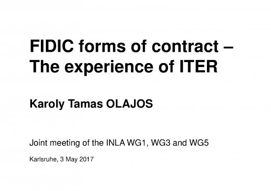 picture_Fidic Pdf 83525 | Karoly Tamas Olajos Fidic Forms Of Contract The Experience Of Iter