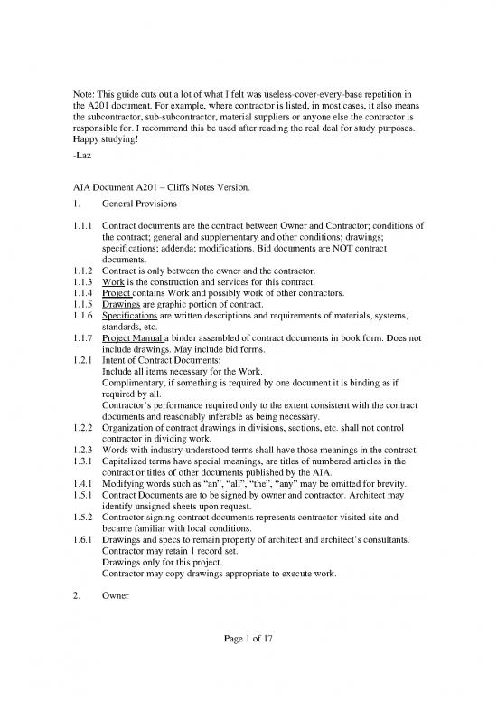 picture1_Laz's Aia Document A201 Cliff Notes Version