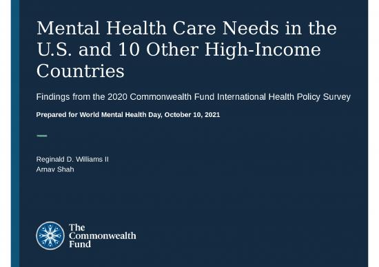 picture Health Ppt 82947 | Ppt Williams Mental Health Needs Intl Survey