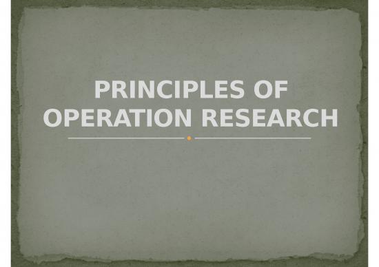 picture Operation Research Ppt 82290 | Principles Of Operation Research