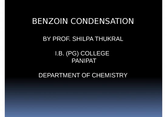 picture1_Benzoin Condensation Ppt 82017 | Sc 2nd Benzoin Condensation