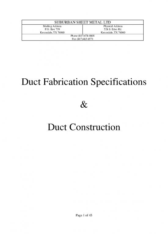 picture_Construction Pdf 84027 | Suburban Sheet Metal Ltd Specs