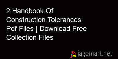 picture 2 Handbook Of Construction Tolerances Pdf Files | Download Free Collection Files
