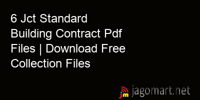 picture 6 Jct Standard Building Contract Pdf Files | Download Free Collection Files