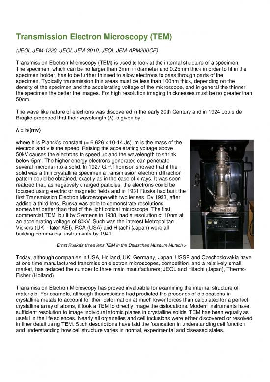 picture Transmission Electron Microscopy Pdf 86207 | 10 3 Transmission Electron Microscopy