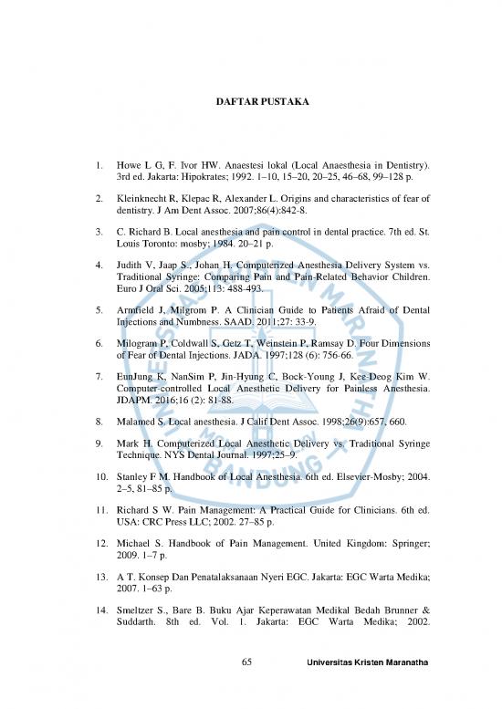 picture Local Anesthesia Pdf 86149 | 1490011 References