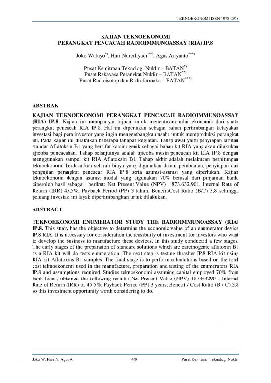 picture Radioimmunoassay Pdf 85932 | 17889 Id Kajian Teknoekonomi Perangkat Pencacah Radioimmunoassay Ria Ip8