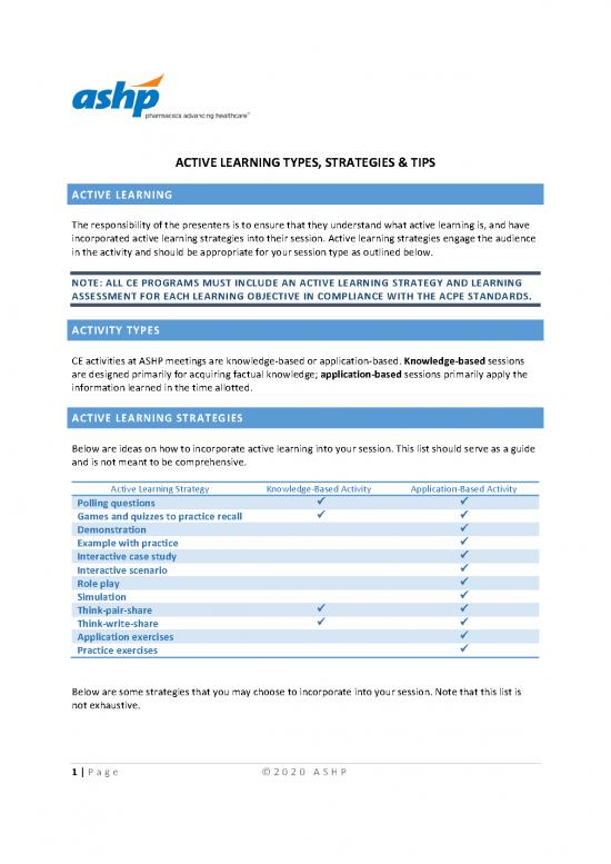 picture_Types Of Active Learning Strategies Pdf 86450 | Active Learning Assessment Strategies