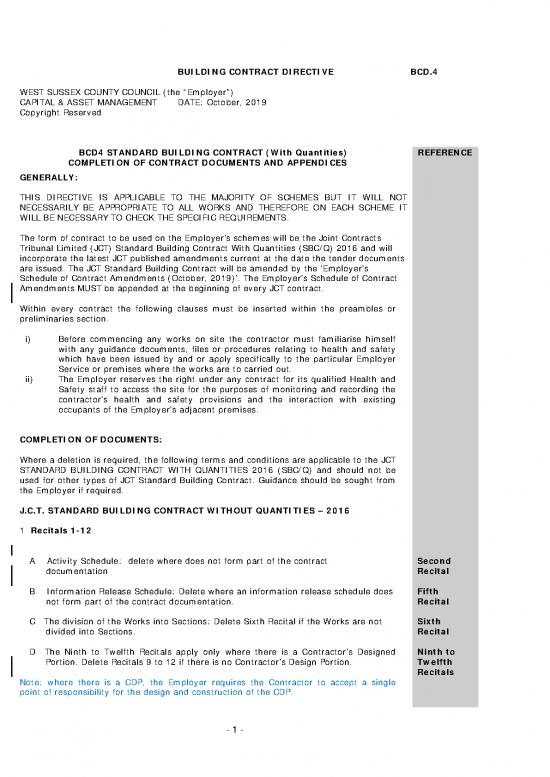 picture1_Building Pdf 84745 | Bcd4 Standard Building Contract With Quantities