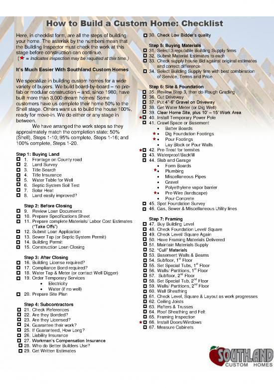 picture Building Pdf 84683 | Build Custom Home Checklist