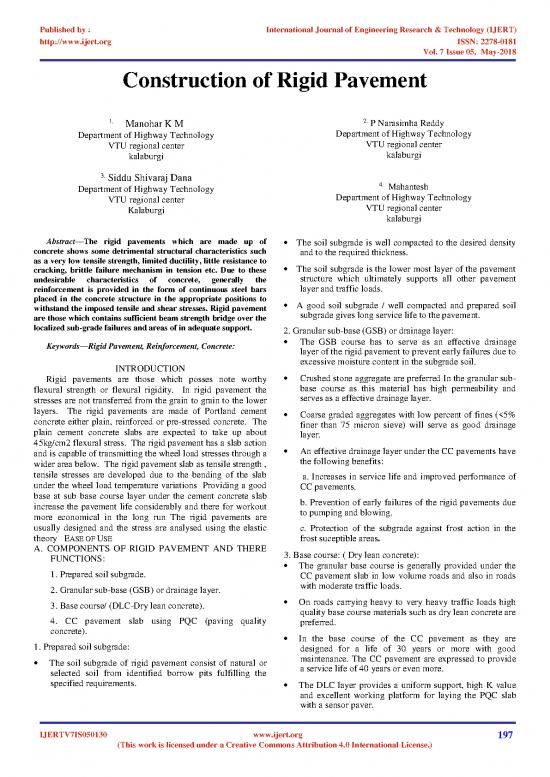 picture Construction Pdf 84390 | Construction Of Rigid Pavement Ijertv7is050130