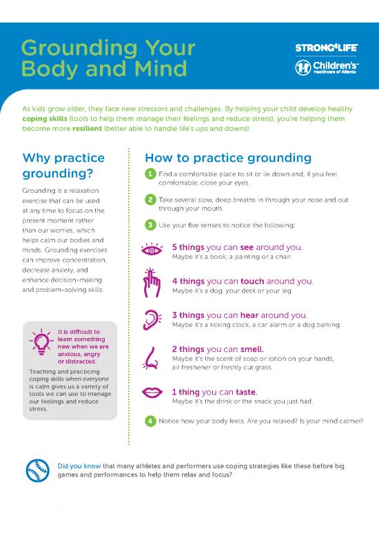 picture_Grounding Exercises Pdf 86698 | Coping Skills For Kids Grounding Your Body And Mind